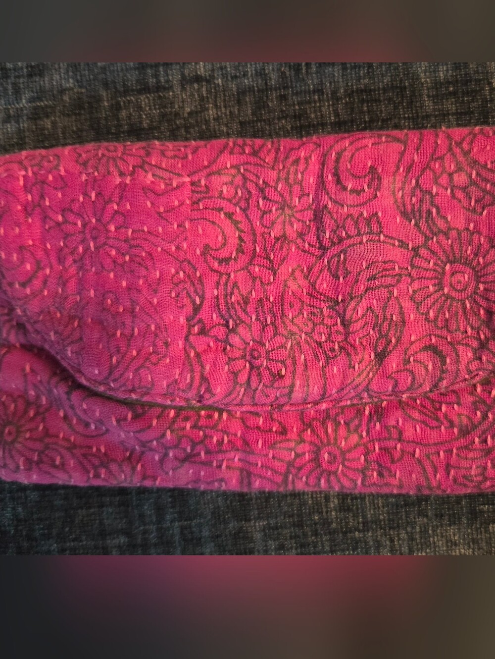 Sari Bari Upcycled Kantha Embroidered Boho Wallet -  Floral